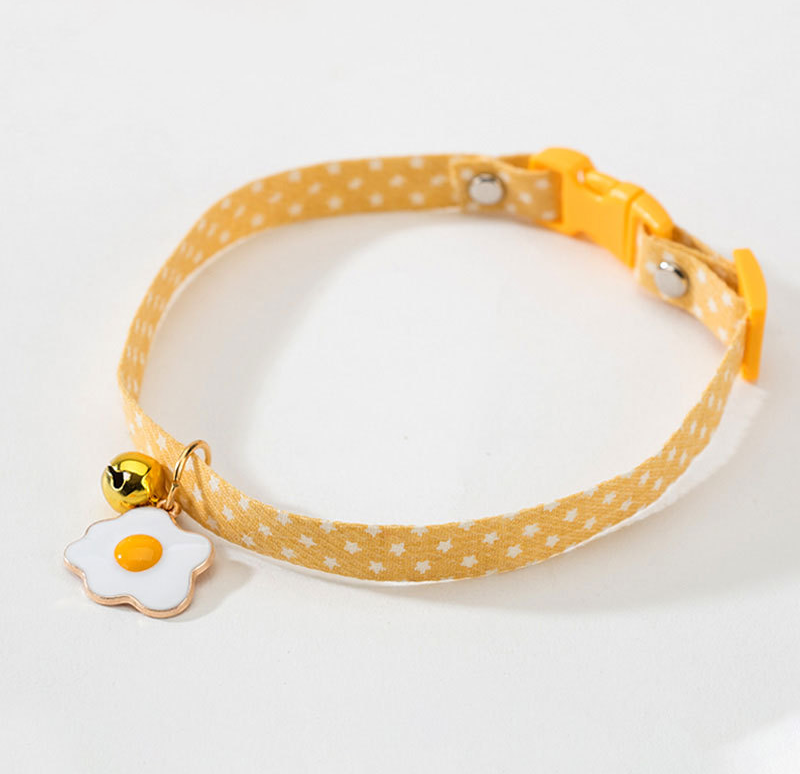 Cute Printed Cat Collar with Bells petin