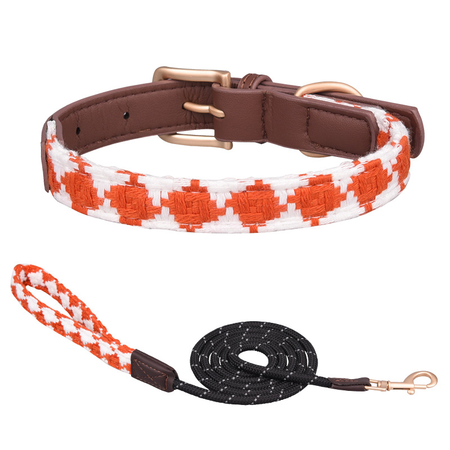 Diamond Lattice Dog Collar&Leash Set petin