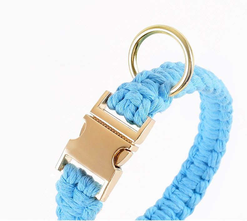 Eco-friendly Cotton Rope Hand-woven Dog Collar petin