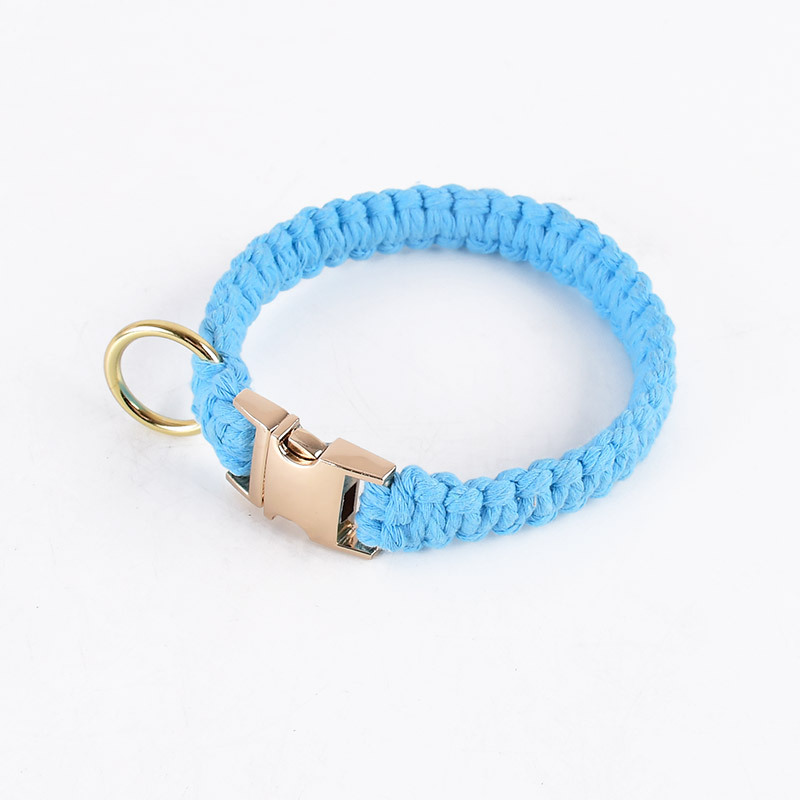 Eco-friendly Cotton Rope Hand-woven Dog Collar petin