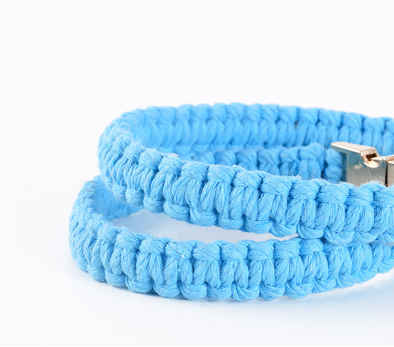 Eco-friendly Cotton Rope Hand-woven Dog Collar petin