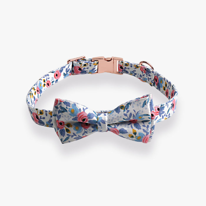 Elegant Floral Cotton Dog Collar petin