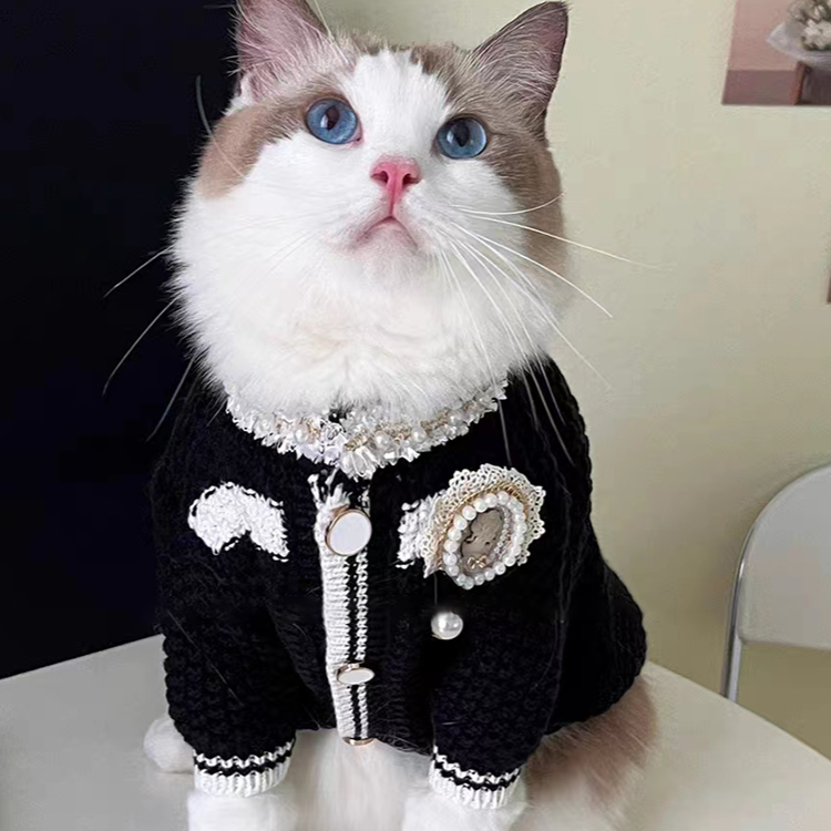 Elegant and Pearly Cat Cardigan petin