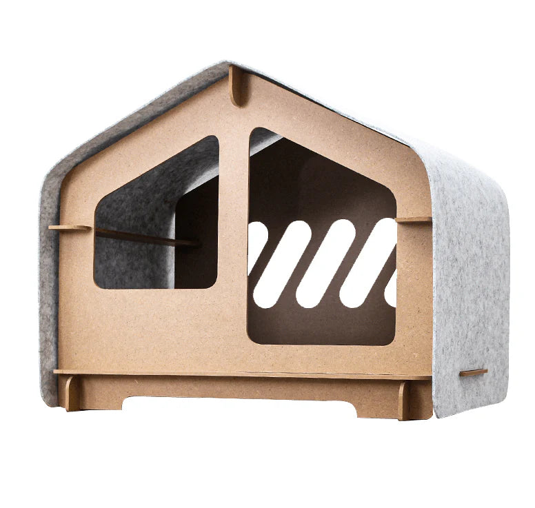 Felted Cat House Scratching Board lovepetin 1