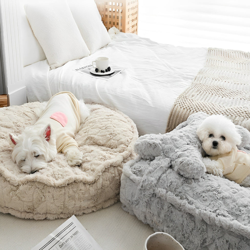 Fluffy Plush Cloud Dog Bed petin