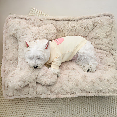 Fluffy Plush Cloud Dog Bed petin