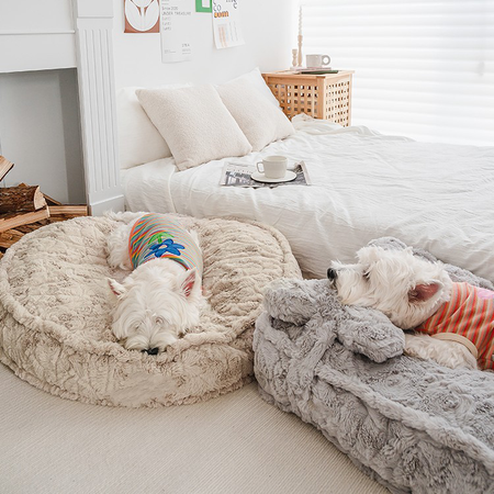 Fluffy Plush Cloud Dog Bed petin