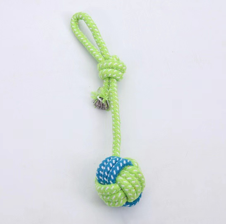 Fluorescent Green Bite Resistant Rope Toy petin