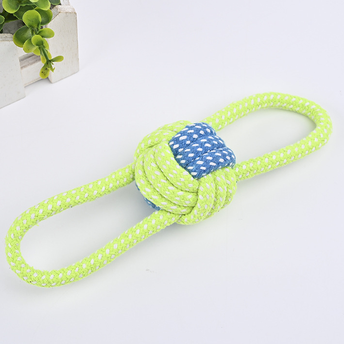 Fluorescent Green Bite Resistant Rope Toy petin