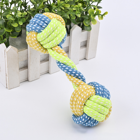 Fluorescent Green Bite Resistant Rope Toy petin