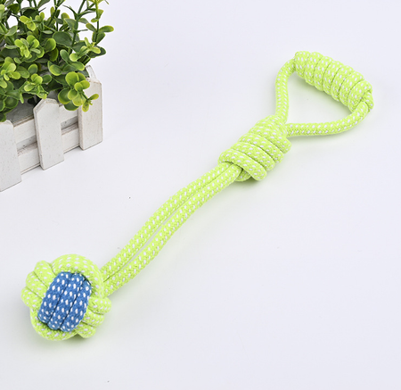 Fluorescent Green Bite Resistant Rope Toy petin