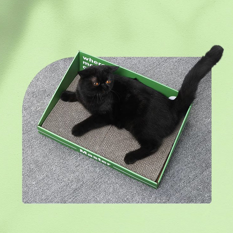 Forest Green Half-open Cat Scratching Board petin