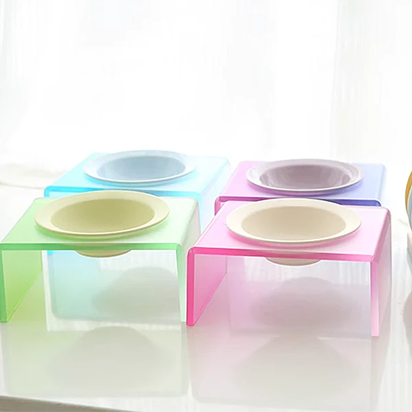 Frosted Rainbow Pet Bowl and Stand 7