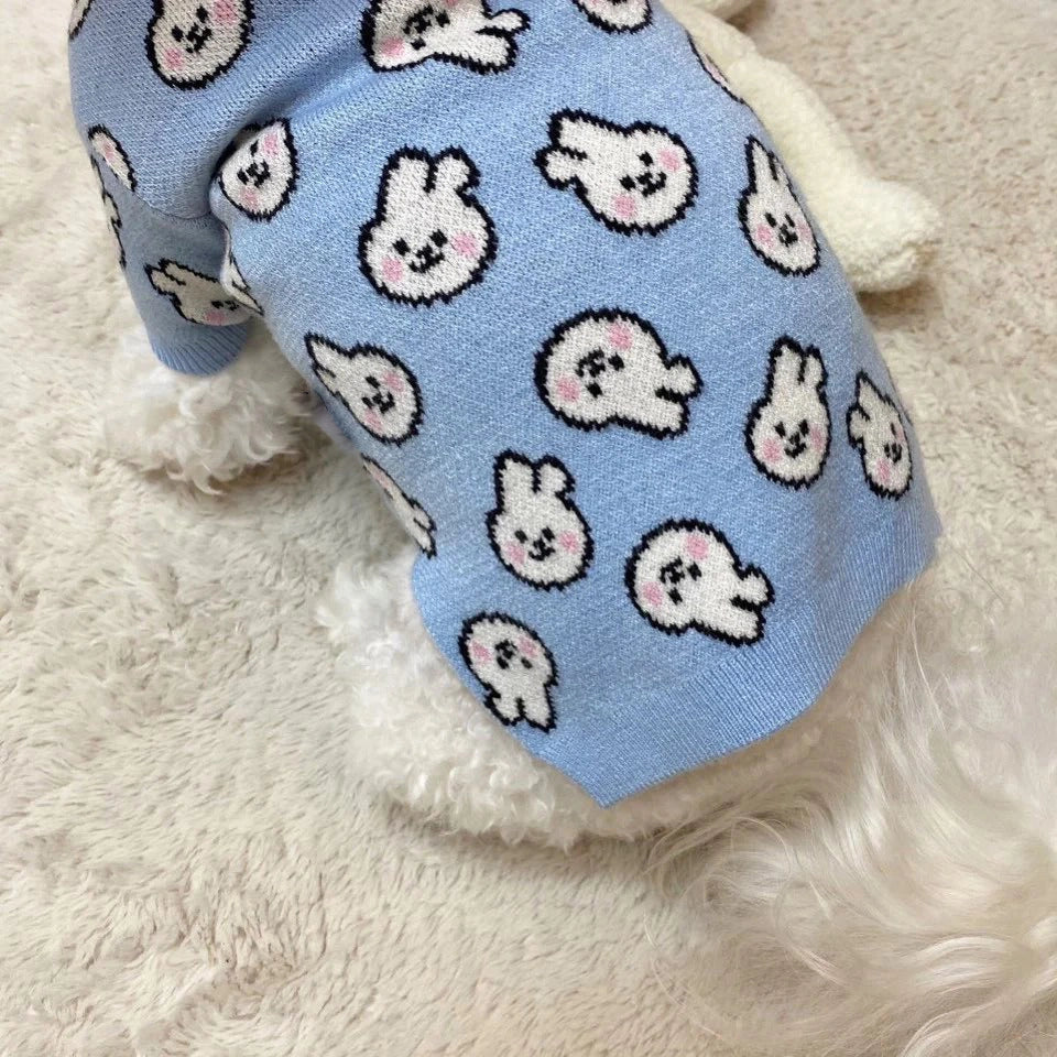 Full Print Bunny Knit Dog Sweater 8