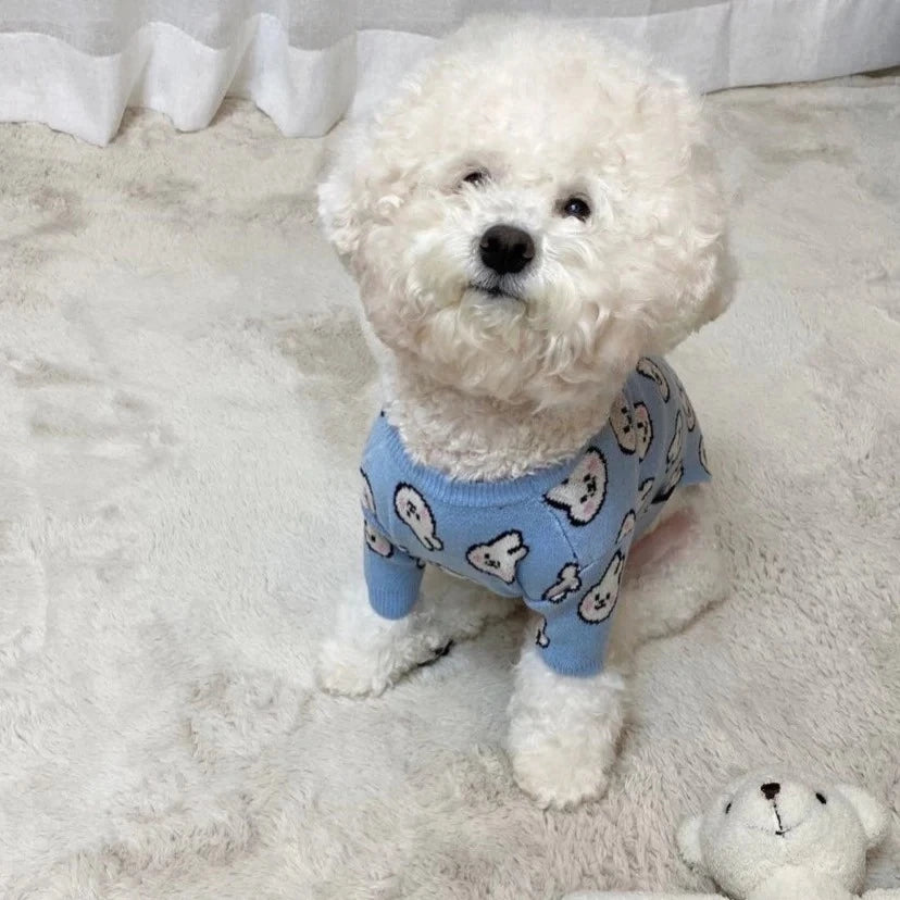 Full Print Bunny Knit Dog Sweater 5