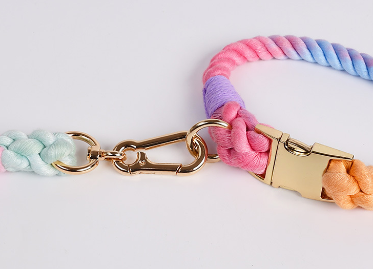 Gradient Color Cotton Dog Collar petin