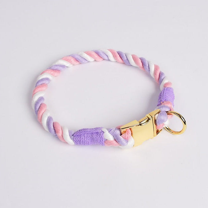 Gradient Color Cotton Dog Collar petin