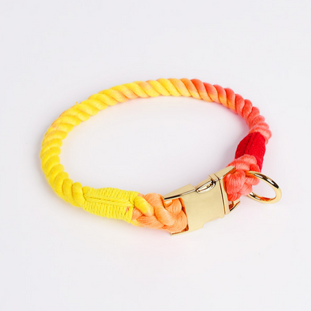 Gradient Color Cotton Dog Collar petin