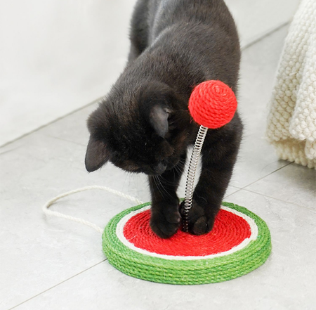 Hanging Fruit Scratcher with Spring Balls petin