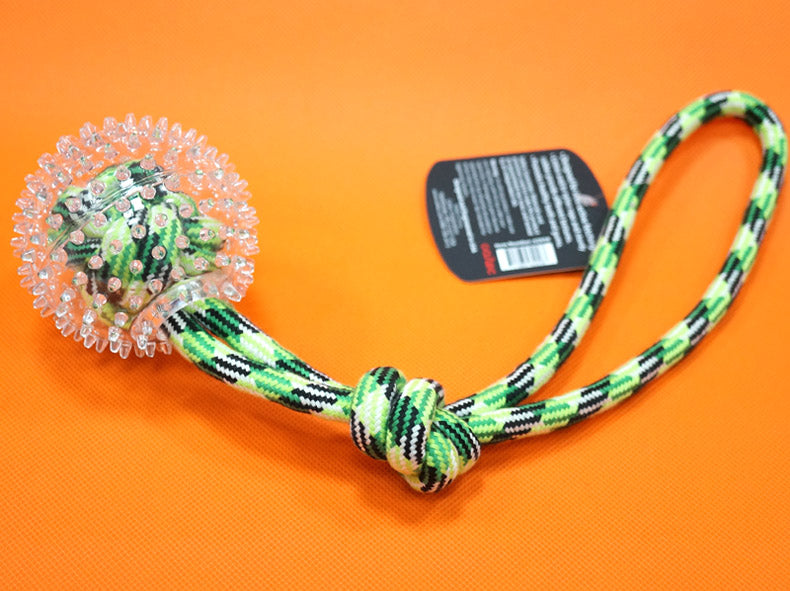 Interactive Knotted Prickly Toy Ball lovepetin.com