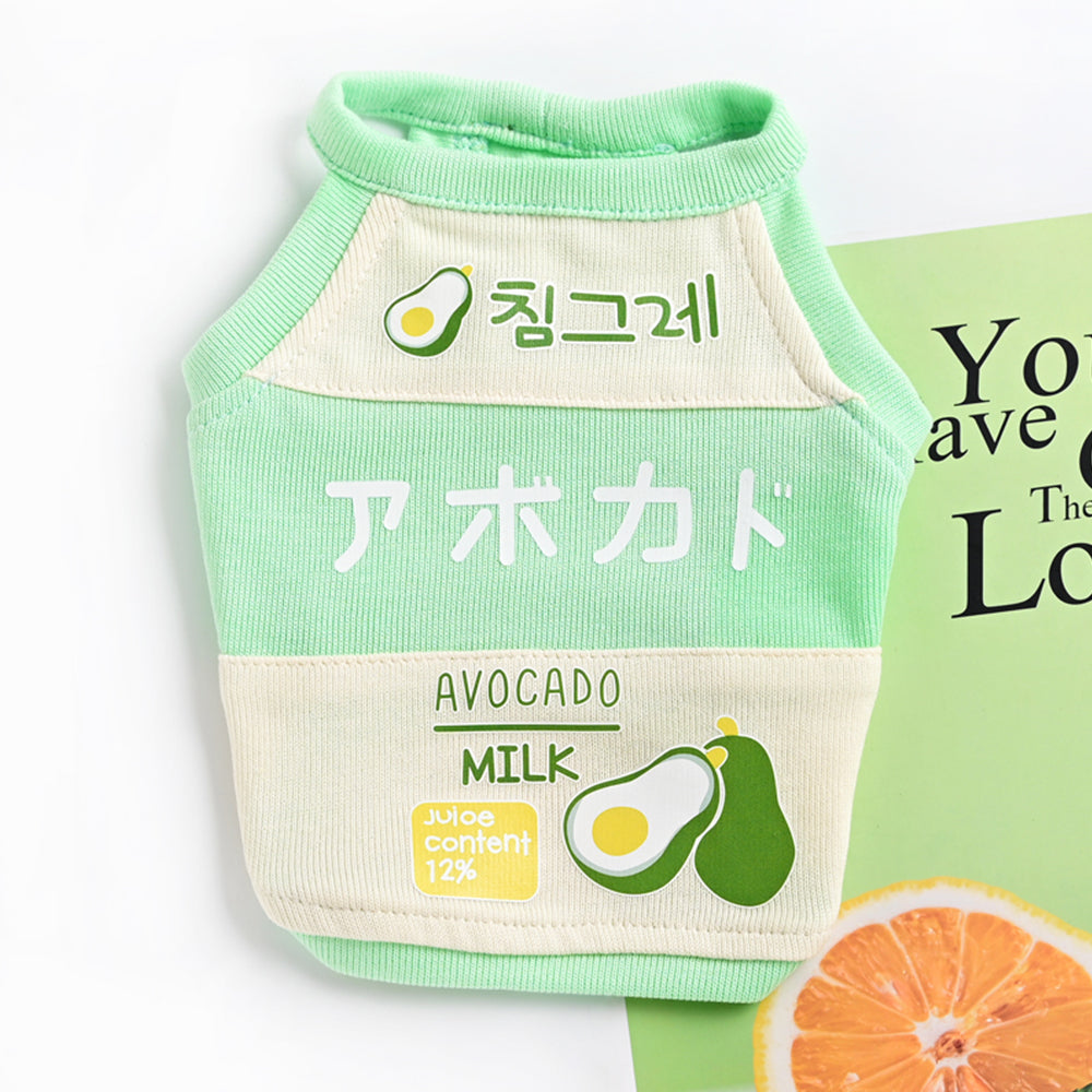 Korean Juice Printed Cat T-shirt lovepetin.com