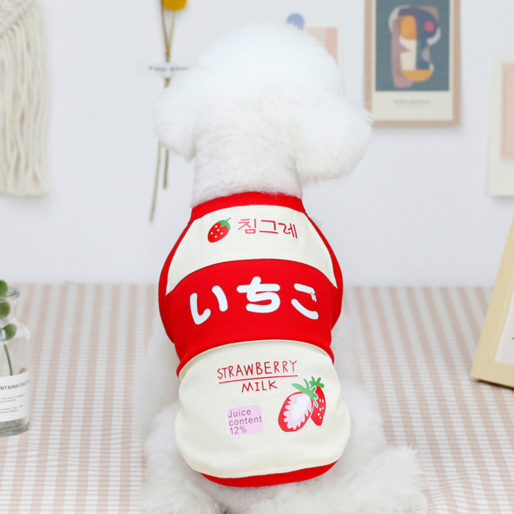Korean Juice Printed Cat T-shirt lovepetin.com