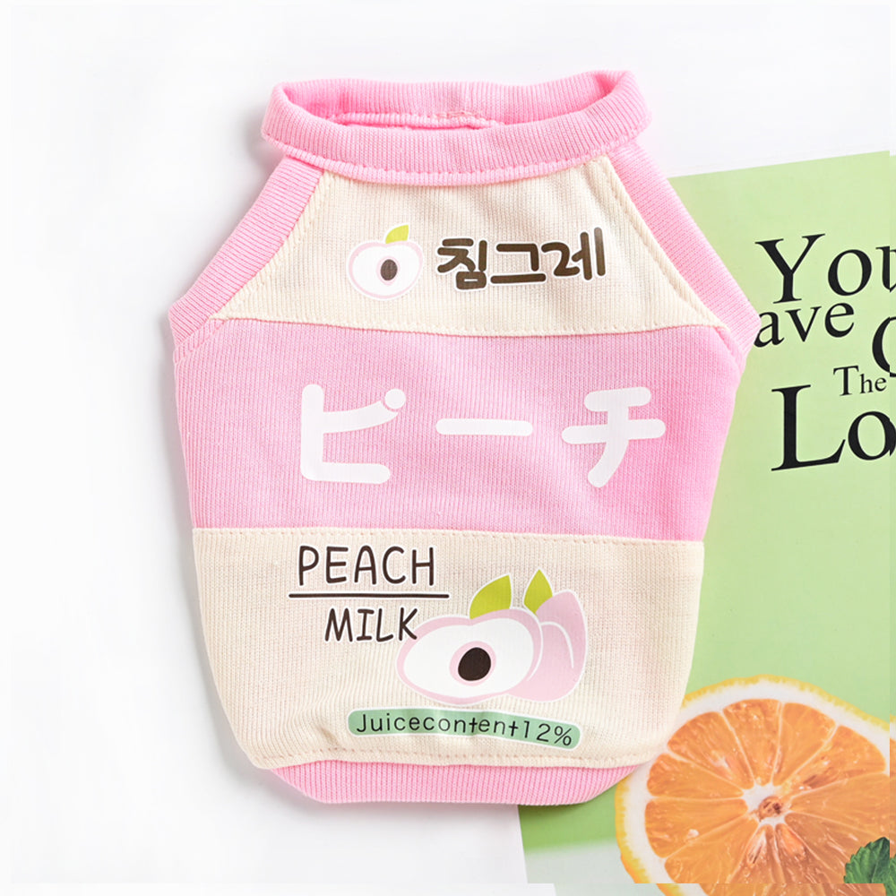 Korean Juice Printed Cat T-shirt lovepetin.com