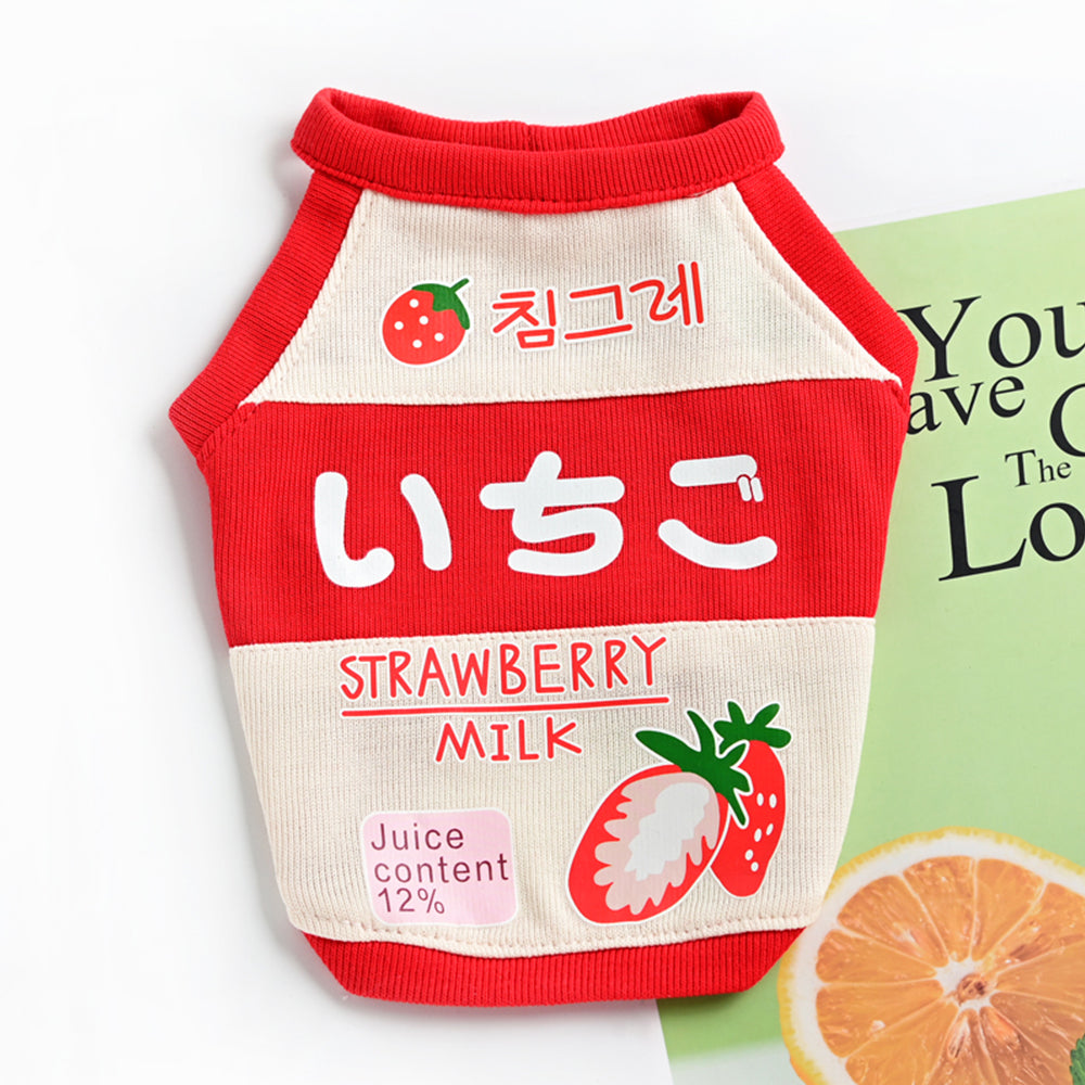 Korean Juice Printed Cat T-shirt lovepetin.com