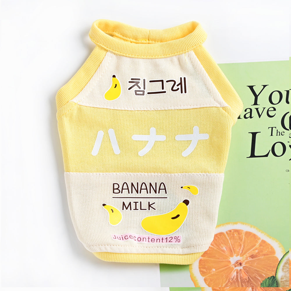 Korean Juice Printed Cat T-shirt lovepetin.com