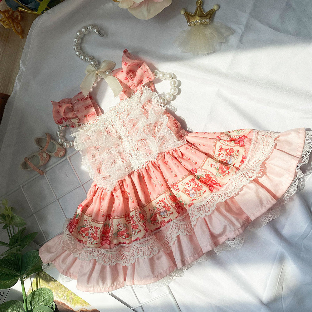 Lace and Pearl Cat Dress lovepetin.com