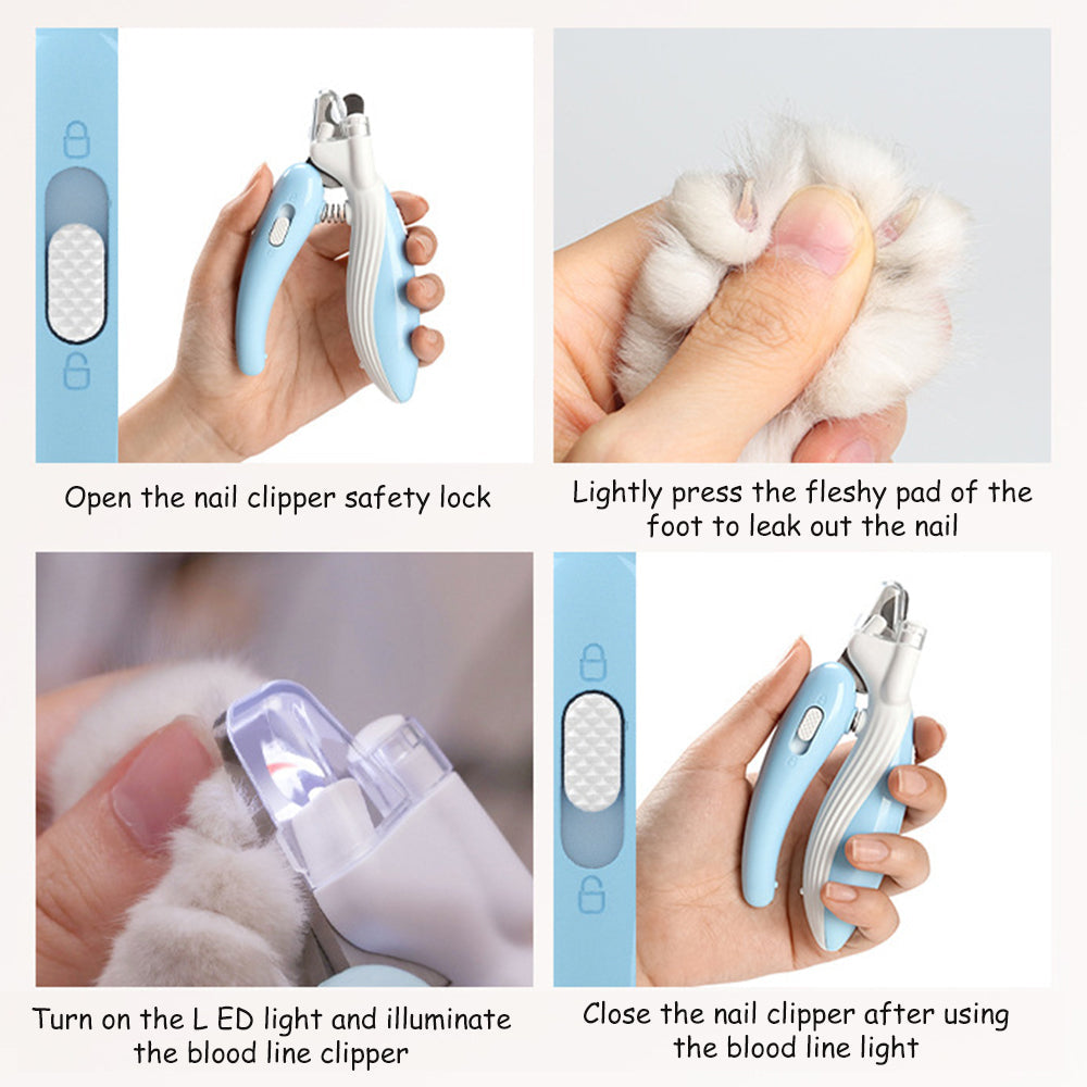 Large Arc Light Blocking Anti-splash Pet Nail Scissors lovepetin.com