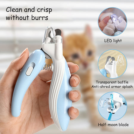 Large Arc Light Blocking Anti-splash Pet Nail Scissors lovepetin.com