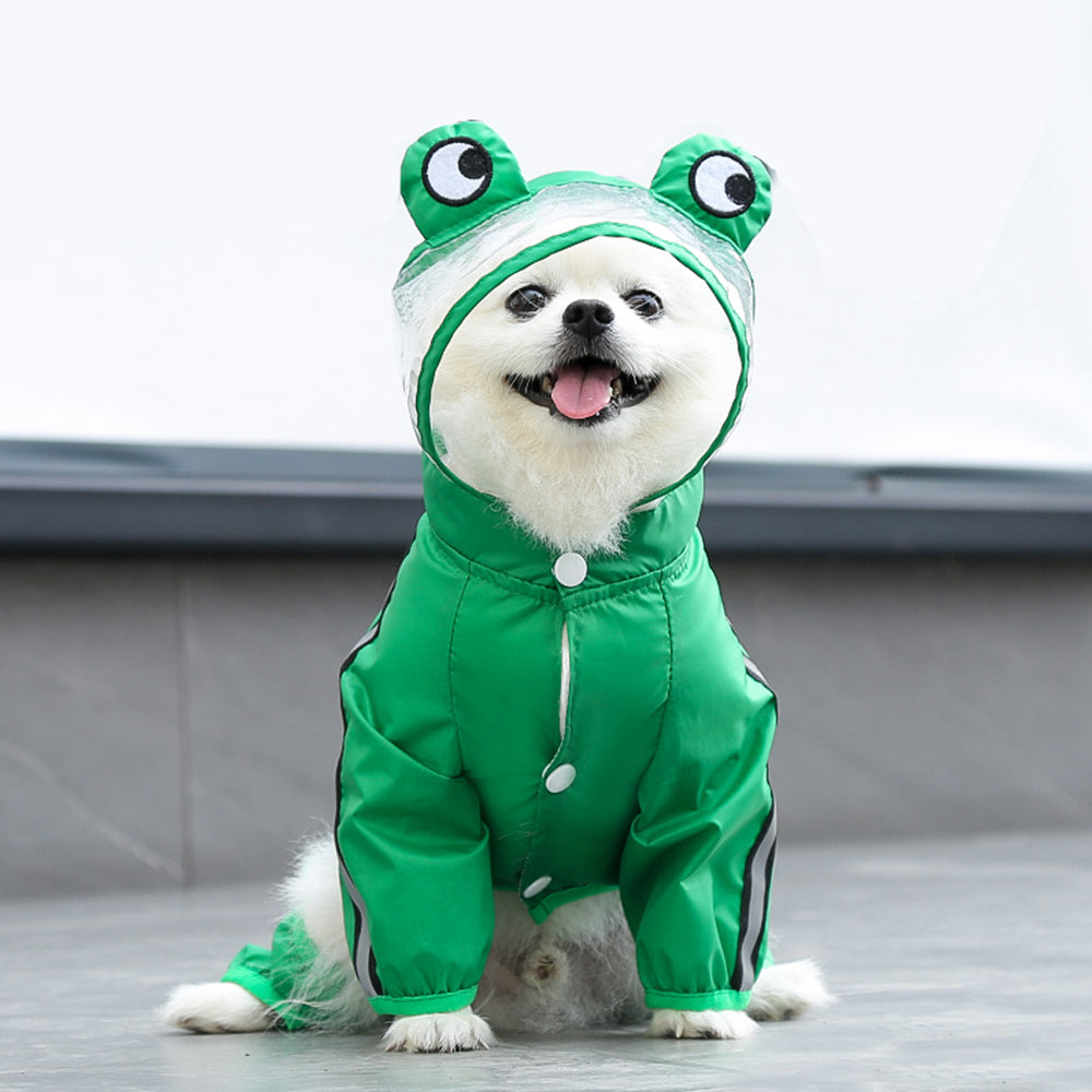 Lovely Dinosaur Outdoor Dog Raincoat lovepetin.com