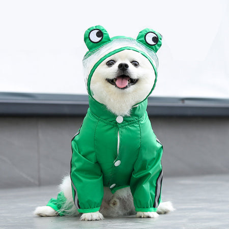 Lovely Dinosaur Outdoor Dog Raincoat lovepetin.com