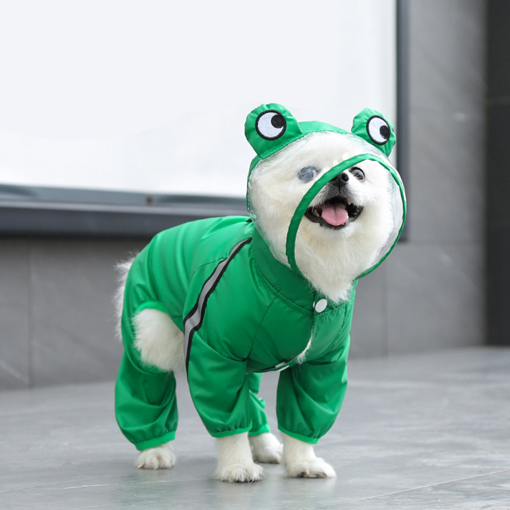 Lovely Dinosaur Outdoor Dog Raincoat lovepetin.com