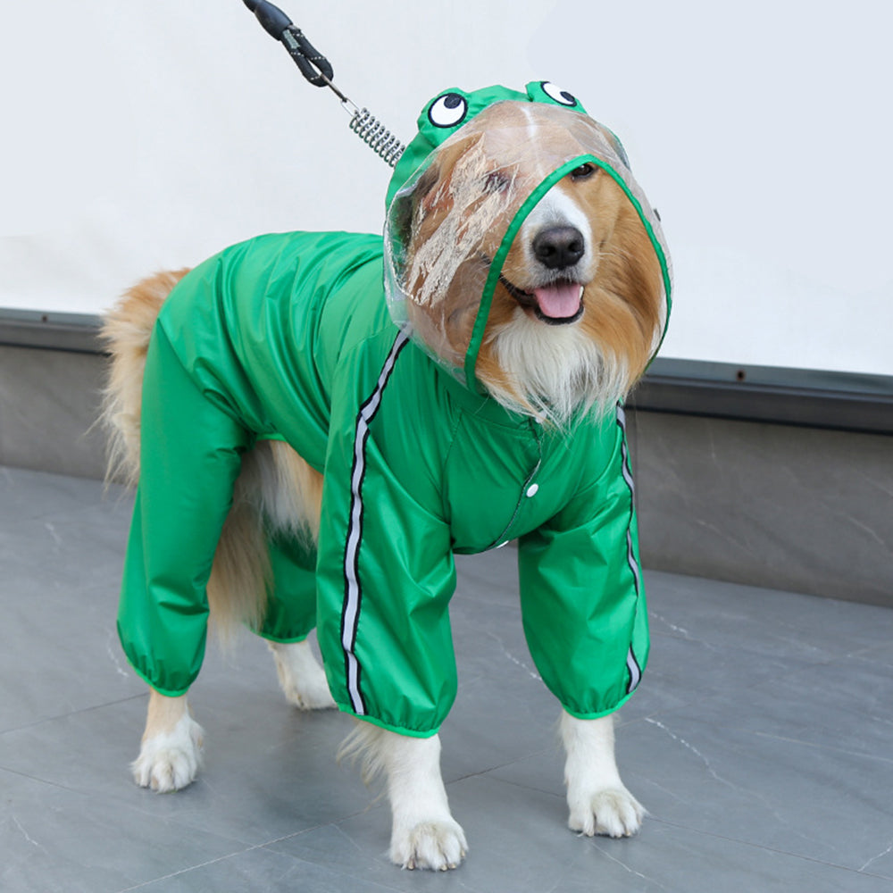 Lovely Dinosaur Outdoor Dog Raincoat lovepetin.com