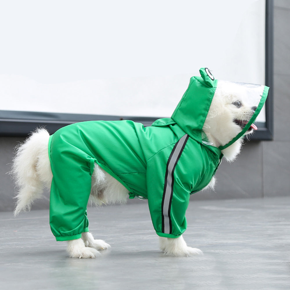 Lovely Dinosaur Outdoor Dog Raincoat lovepetin.com