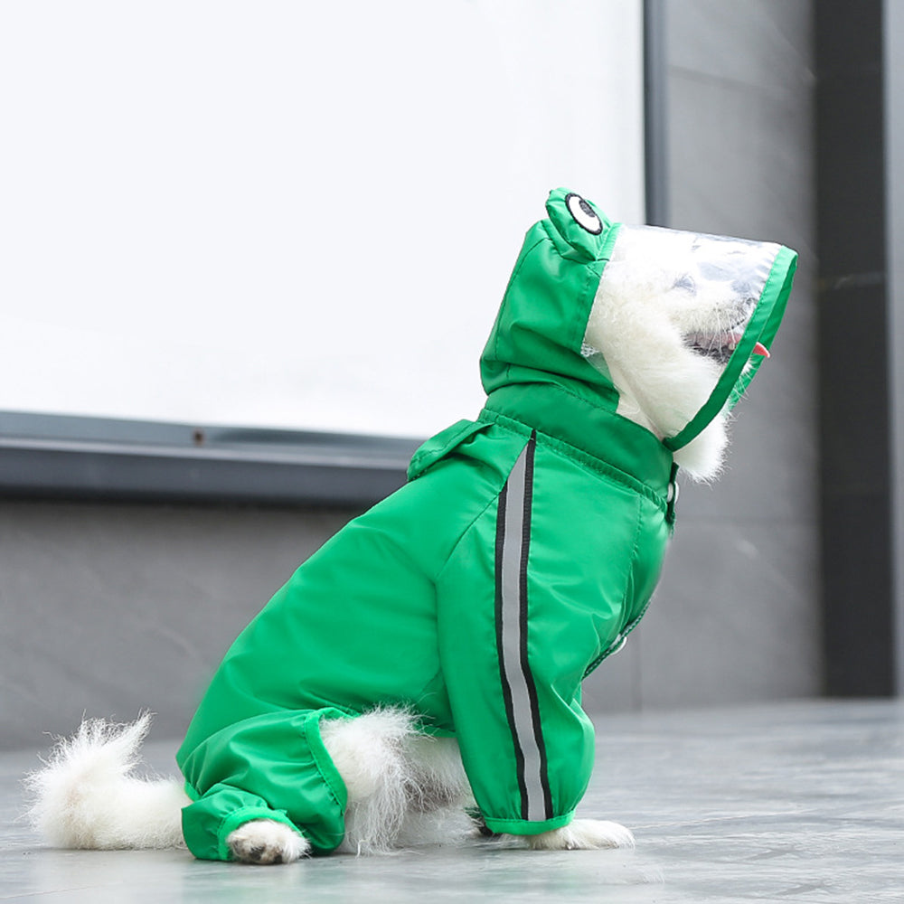 Lovely Dinosaur Outdoor Dog Raincoat lovepetin.com