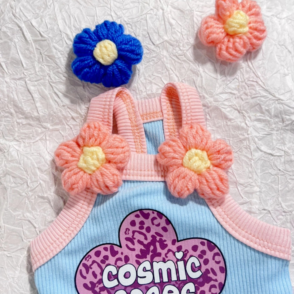 Lovely Stereospic Flower Cat T-shirt lovepetin.com