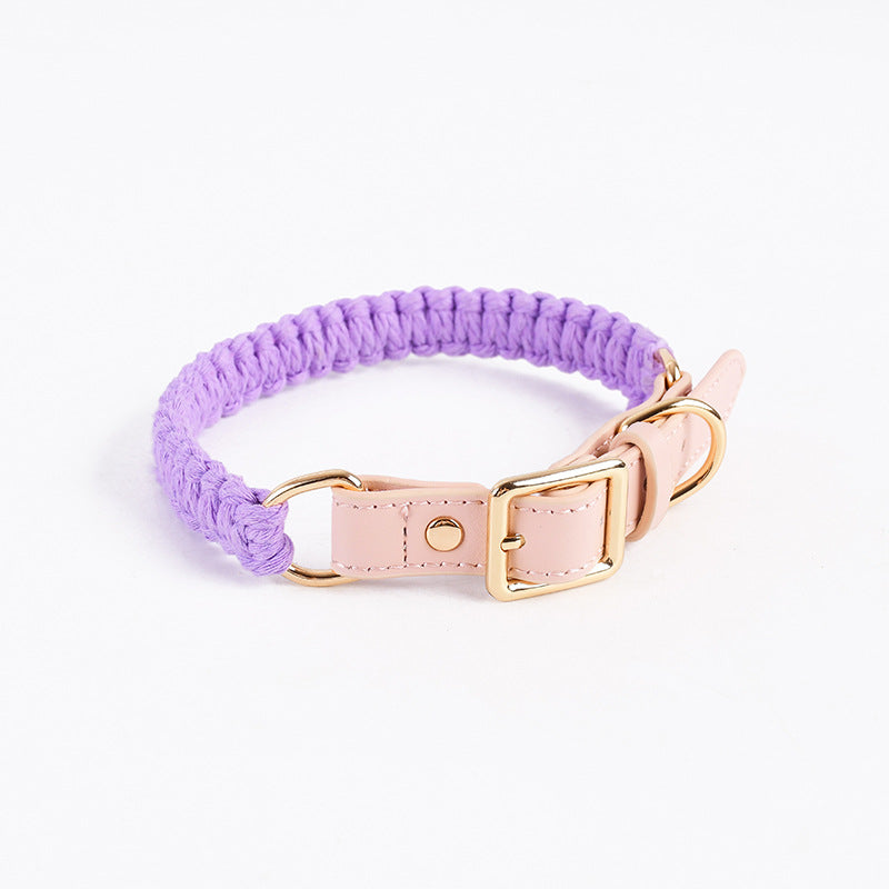 Macaron Handwoven Dog Collar lovepetin.com