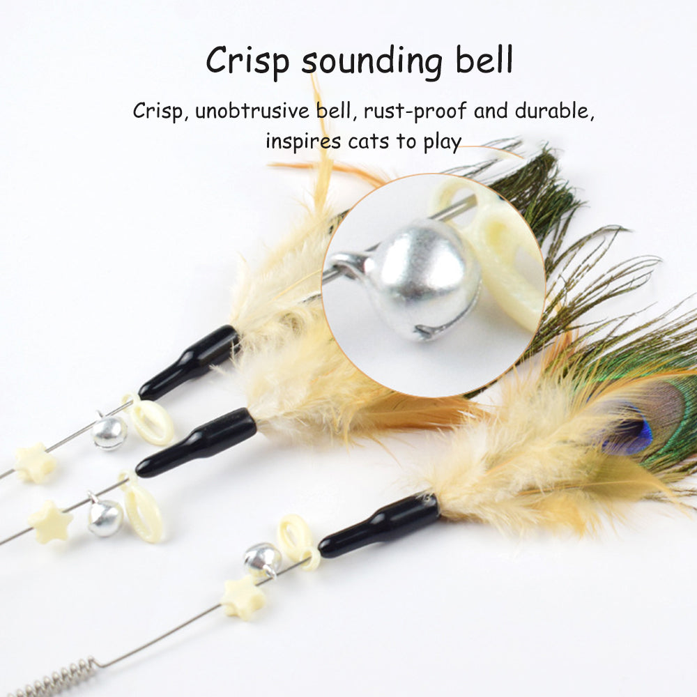 Man-made Beautiful Peacock Feather Cat Teaser lovepetin.com