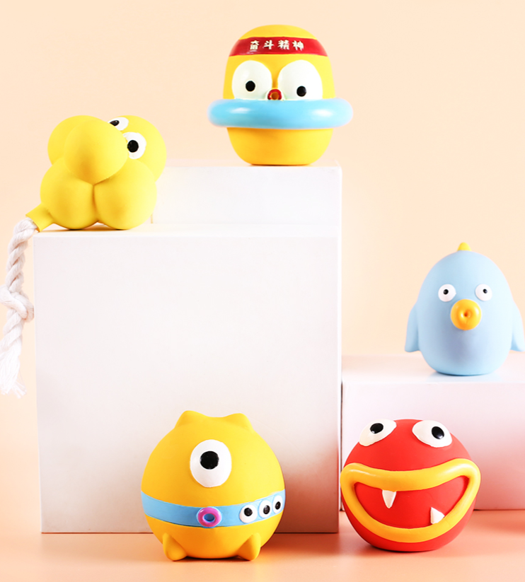 Monster Shape Natural Latex Dog Chew Toys lovepetin.com