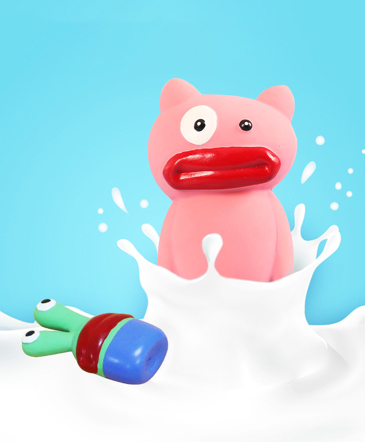 Monster Shape Natural Latex Dog Chew Toys lovepetin.com