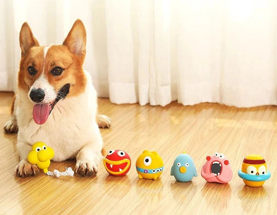 Monster Shape Natural Latex Dog Chew Toys 4