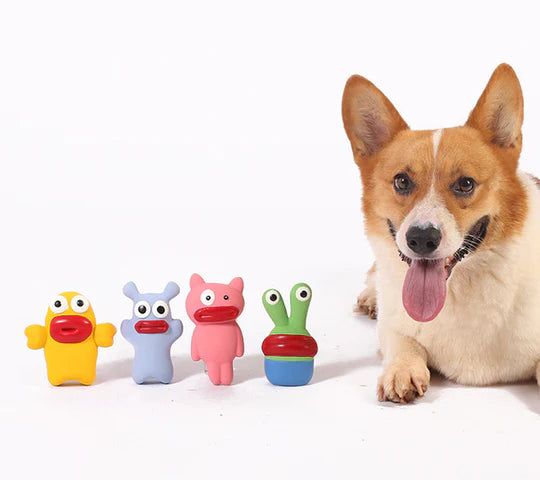 Monster Shape Natural Latex Dog Chew Toys 5