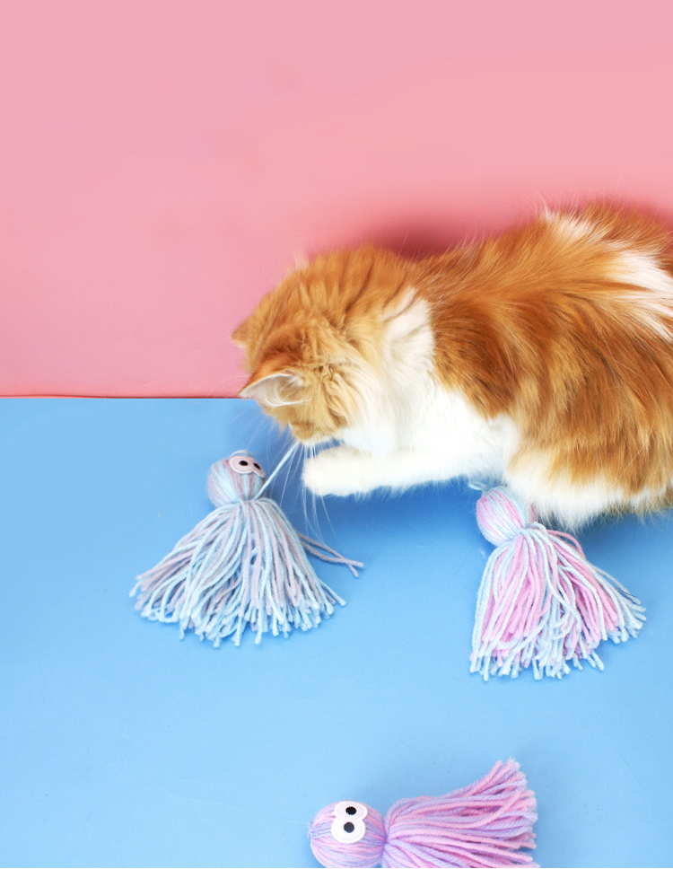 Octopus Wool Cat Toys lovepetin.com