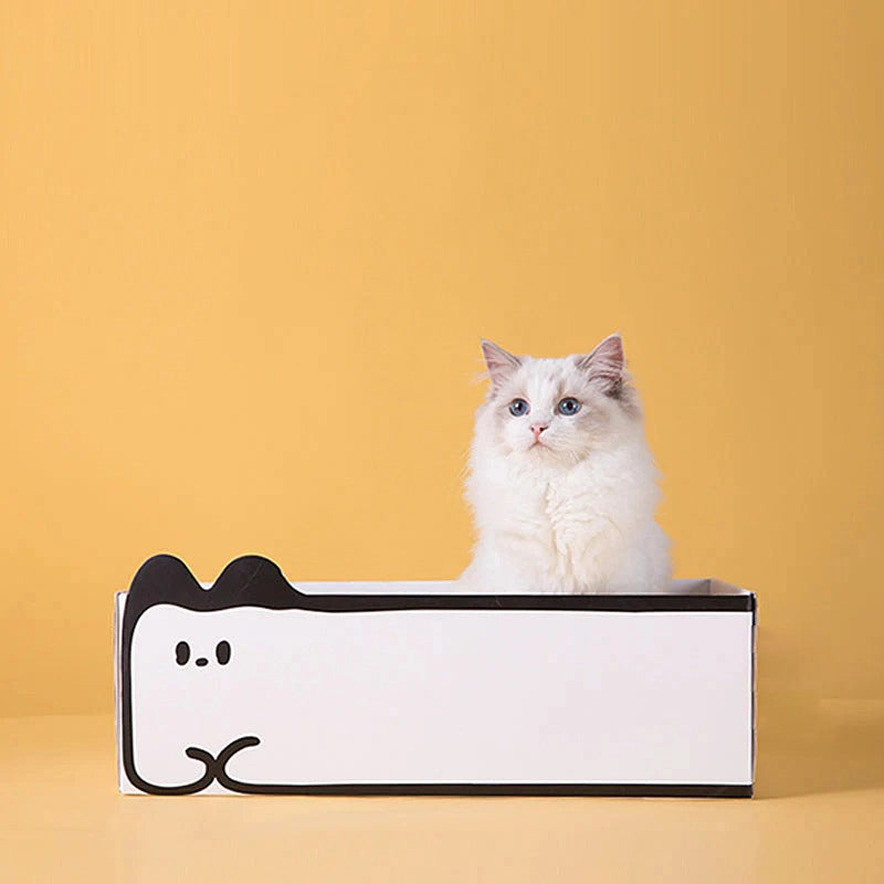 One-piece Corrugated Paper Cat Scratching Board lopvepetin 1