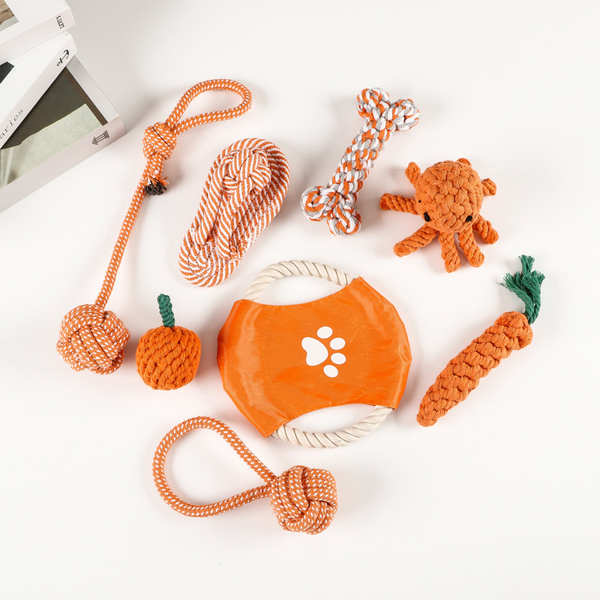 Orange Series Multifunctional Interactive Rope Toy lovepetin.com