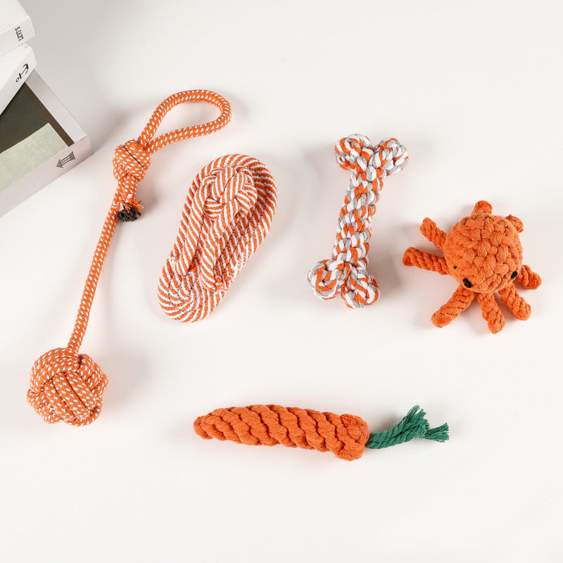 Orange Series Multifunctional Interactive Rope Toy lovepetin.com