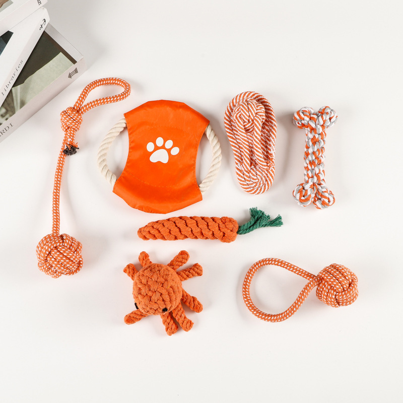 Orange Series Multifunctional Interactive Rope Toy lovepetin.com